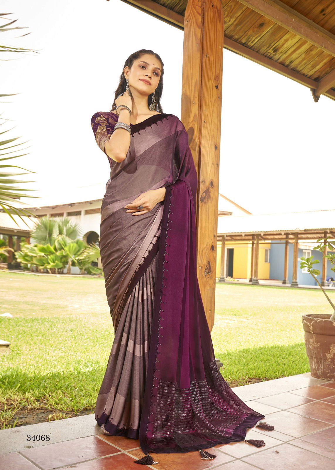 Nackless By Vallabhi Printed Chiffon Sarees Wholesale Shop In Surat